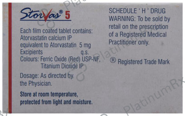Storvas 5mg Tablet 15s