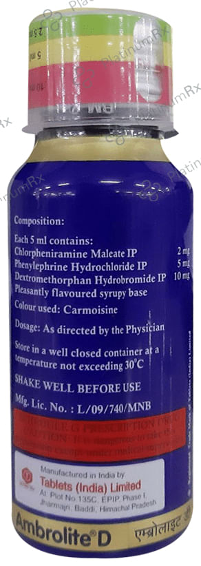 Ambrolite D Syrup 60ml