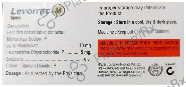 Levorrac M 5/10mg Tablet 10s