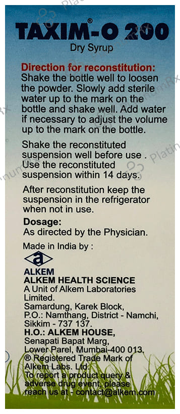 Taxim O 200mg Dry Syrup 60ml