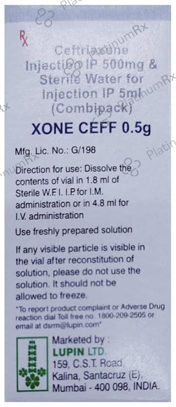 Xone Ceff 500mg Injection