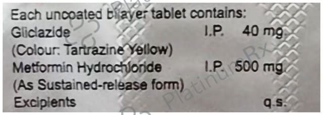 Glycozide M 40/500mg Tablet SR 10s