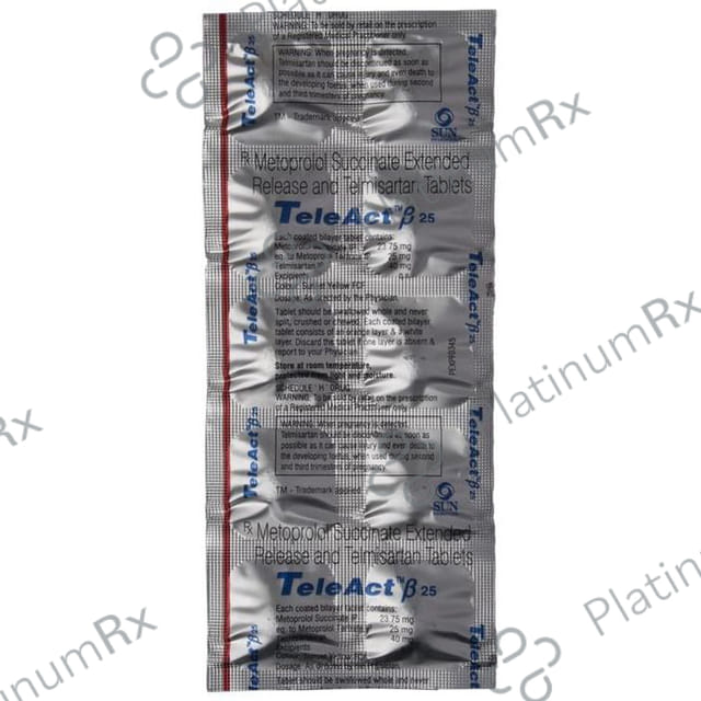 Teleact Beta 25/40mg Tablet ER 10s