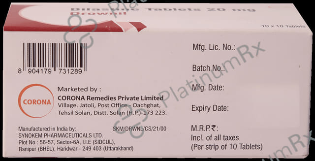 Drownil 20mg Tablet 10s