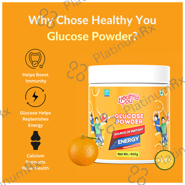 Healthy You Glucose Instant Drink with Vitamin C Orange Powder 400 gm