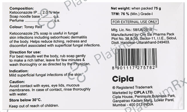 Ketocip 2% Soap 75gm