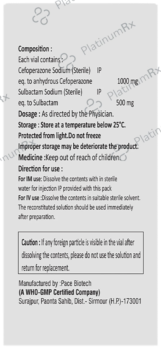 Cefotum Plus 1000mg/500mg Injection