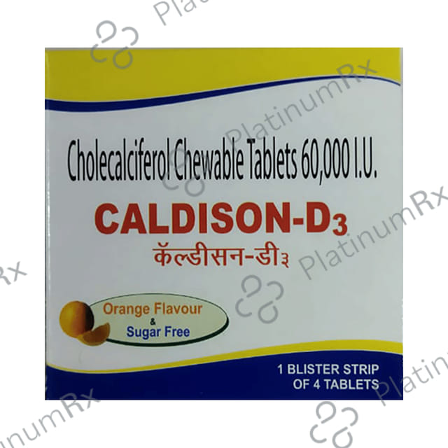 Caldison D3 Tablet Orange Sugar Free 4s