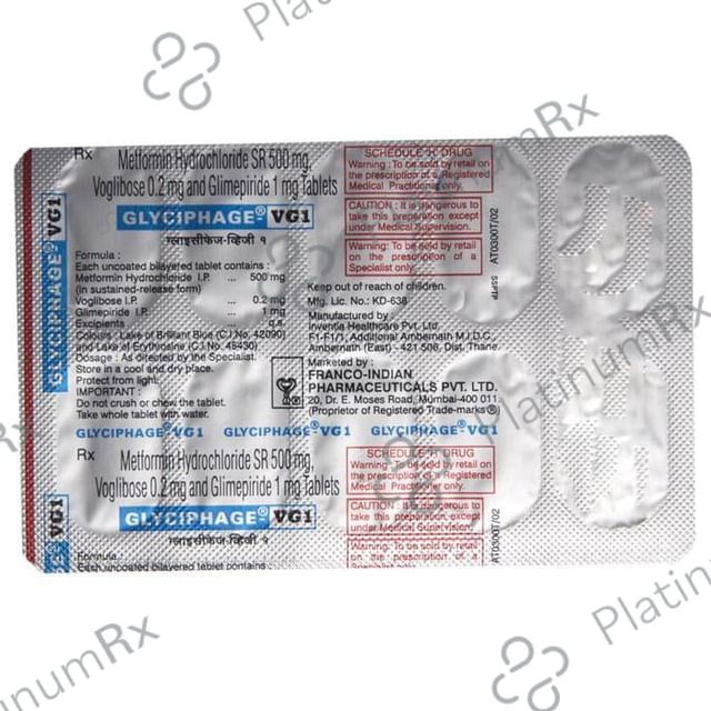Glyciphage VG 1mg Tablet SR 10s