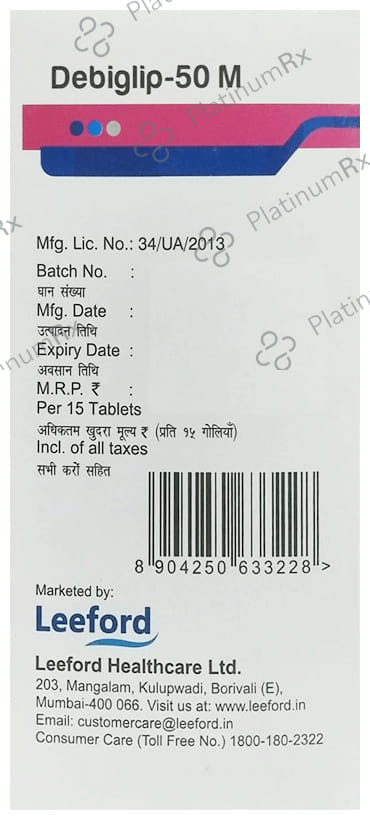 Debiglip M 500/50mg Tablet SR 15s