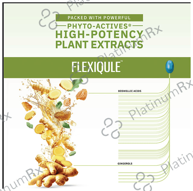 Flexiqule Capsule with Bosewellia Serrata & Ginger - For Joint Stiffness & Pain Relief