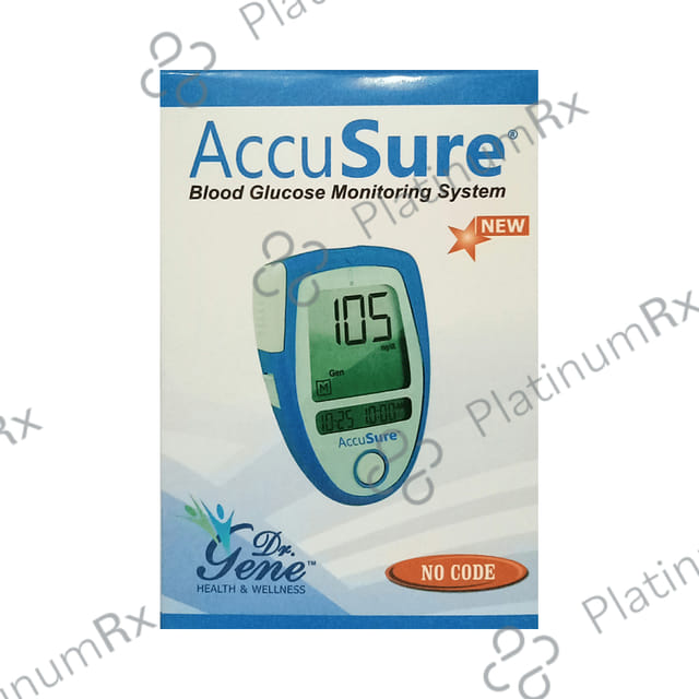 Dr. Gene AccuSure 3rd Generation Blood Glucose Monitoring System with 25 Strip Free