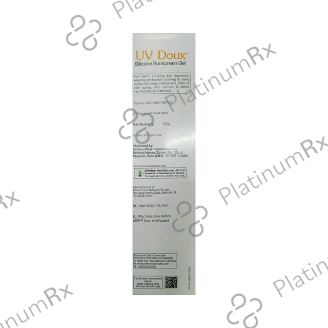 UV Doux Silicone Sunscreen SPF 50 Gel 100gm