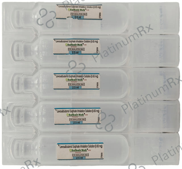 Salbair Neb 0.63mg Transpules 5s