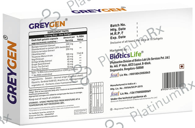 BioticsLife Greygen Soft Gelatin Capsule
