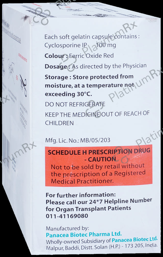 Panimun Bioral 100mg Capsule 6s