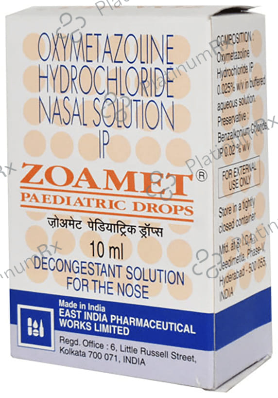 Zoamet 0.025% Paediatric Nasal Drops 10ml
