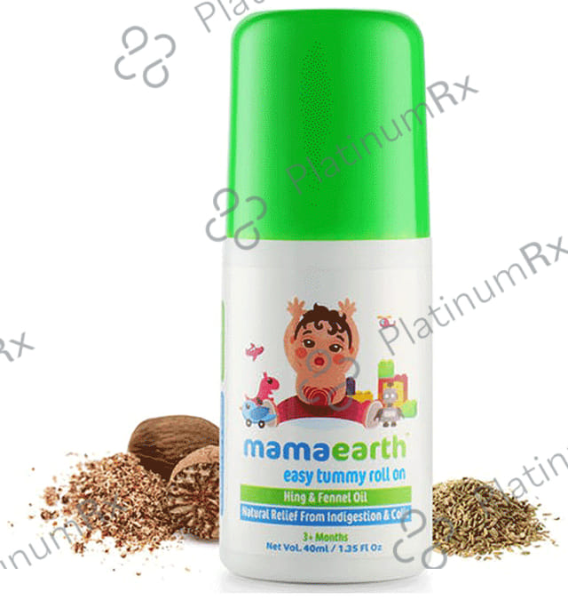 Mamaearth Easy Tummy Roll On with Hing & Fennel Oil - Relieves Indigestion & Colic