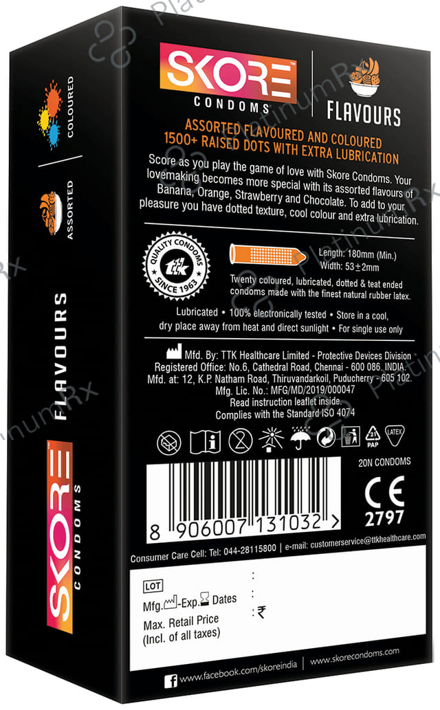 Skore Assorted Flavours Condom