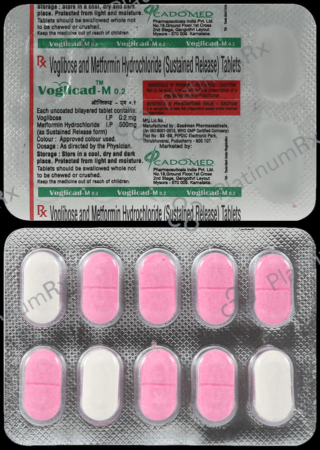 Voglicad M 500/0.2mg Tablet 10s
