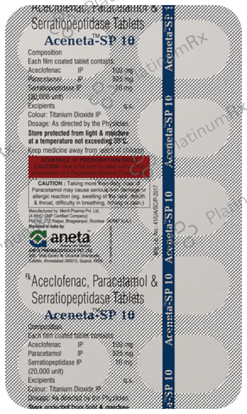 Aceneta SP 10mg Tablet 10s