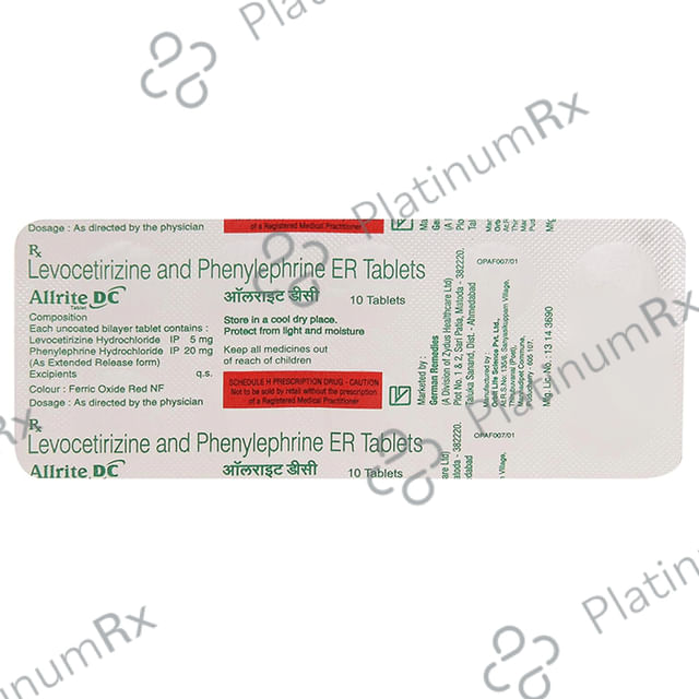 Allrite DC 5/20mg Tablet ER 10s
