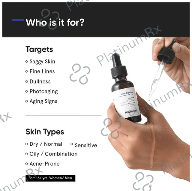 Minimalist 10% Multi Peptide Face Serum Wrinkles 30ml