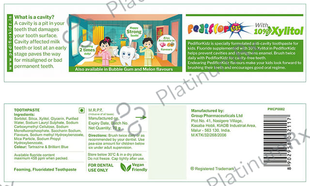 Pediflor Kidz Toothpaste (70gm Each) Green Apple