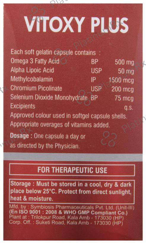 Vitoxy Plus Soft Gelatin Capsule
