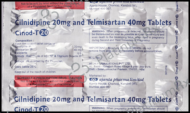 Cinod T 20/40mg Tablet 15s