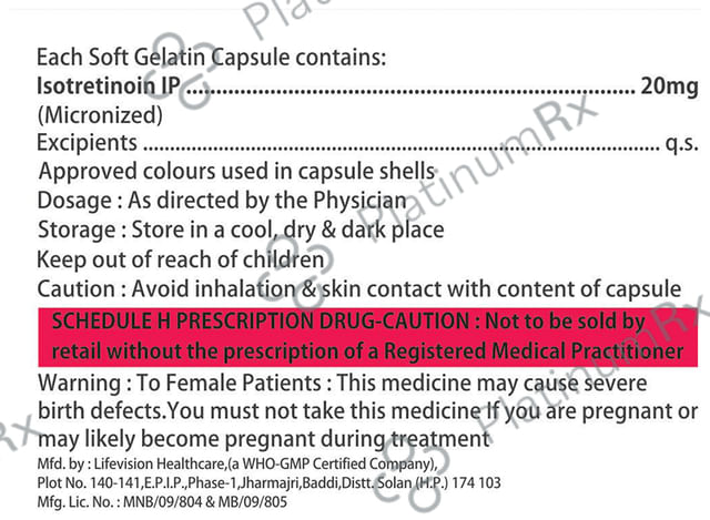 Acnedoq 20 Soft Gelatin Capsule 10s