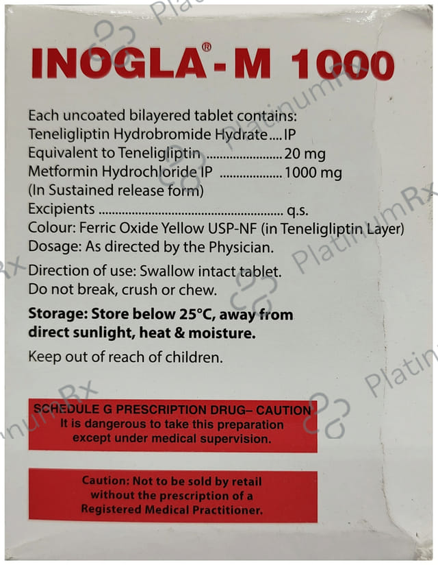 Inogla M 1000 Tablet PR 1000/20mg 15s