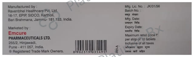Consivas F 10/160mg Tablet