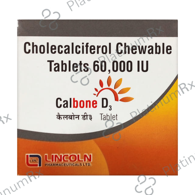 Calbone D3 500mg/250IU Chewable Tablet 4s