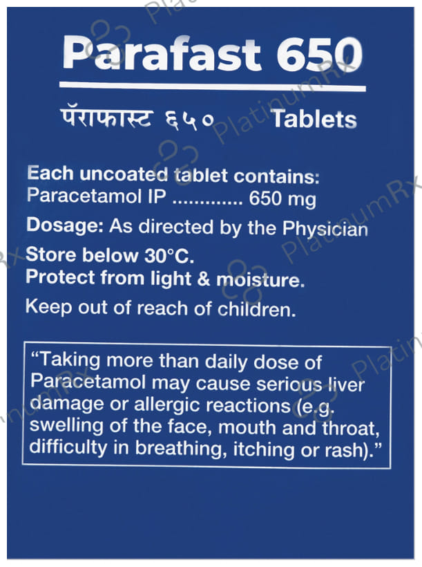 Parafast 650mg Tablet 10s