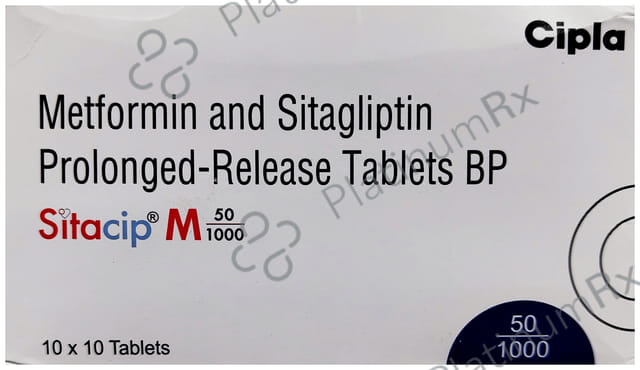 Sitacip M 50/1000mg Tablet PR 10s