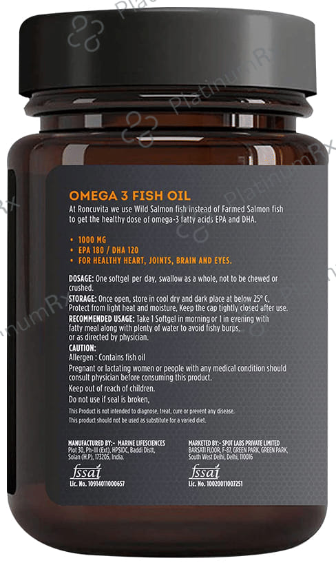 Roncuvita Salmon Fish Omega 3 Softgel 60s