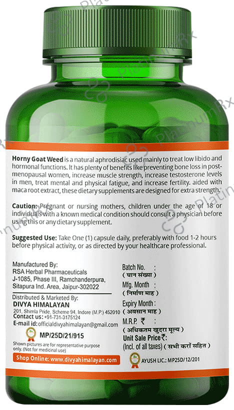 Divya Himalayan Premium Horny Goat Weed Capsule