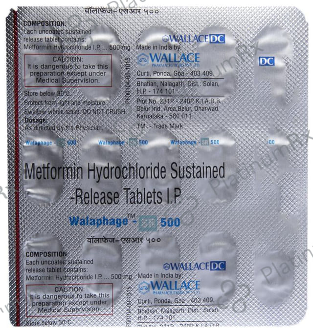 Walaphage SR 500mg Tablet 15s