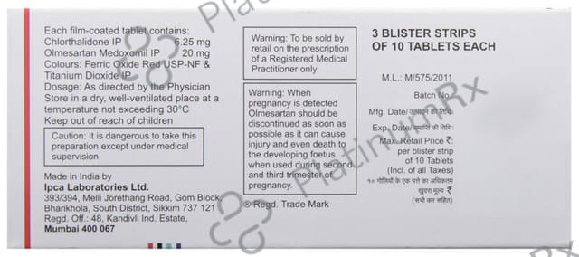 CTD O 6.25/20mg Tablet 10s