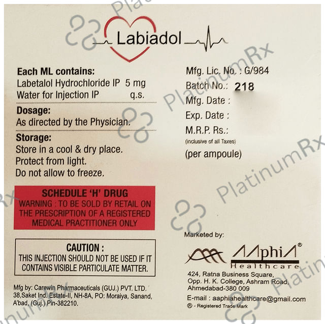 Labiadol 5mg Injection 4ml