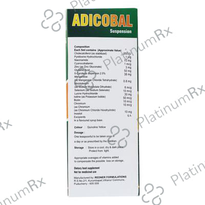 Adicobal 100/100mg/500mcg Suspension 200ml