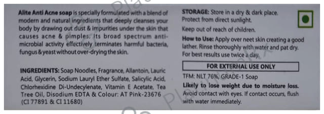 Alite Deep Cleansing Soap for Acne & Pimple Free Skin