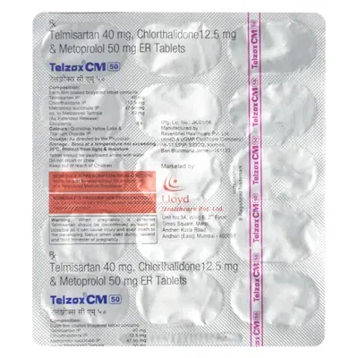 Telzox CM 50/12.5/40mg Tablet 15s