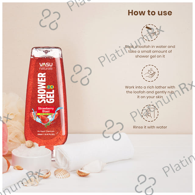 Vasu 3in1 Shower Body Wash Strawberry Blast