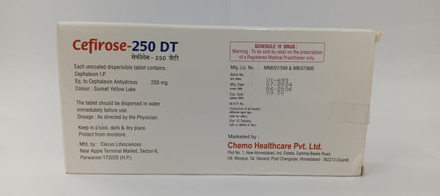 Cefirose 250mg Tablet DT 10s