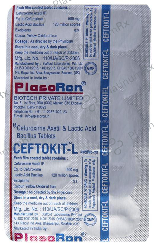 Ceftokit L 500mg Tablet 10s