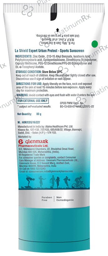 La Shield Mineral Sports Sunscreen SPF 50 Gel 80gm