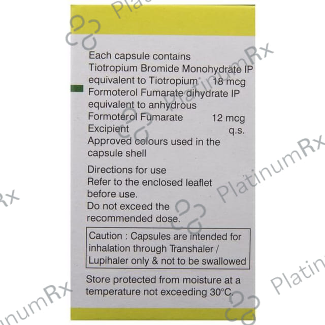 Tiomate 12/18mcg Transcaps 15s