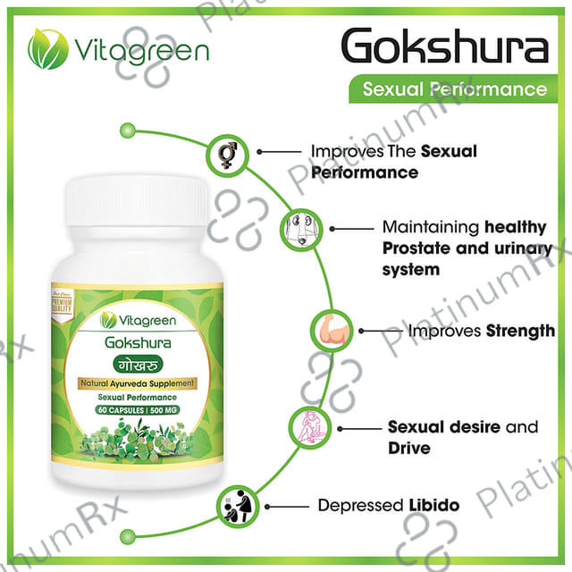 Vitagreen Gokshura 500mg Capsule